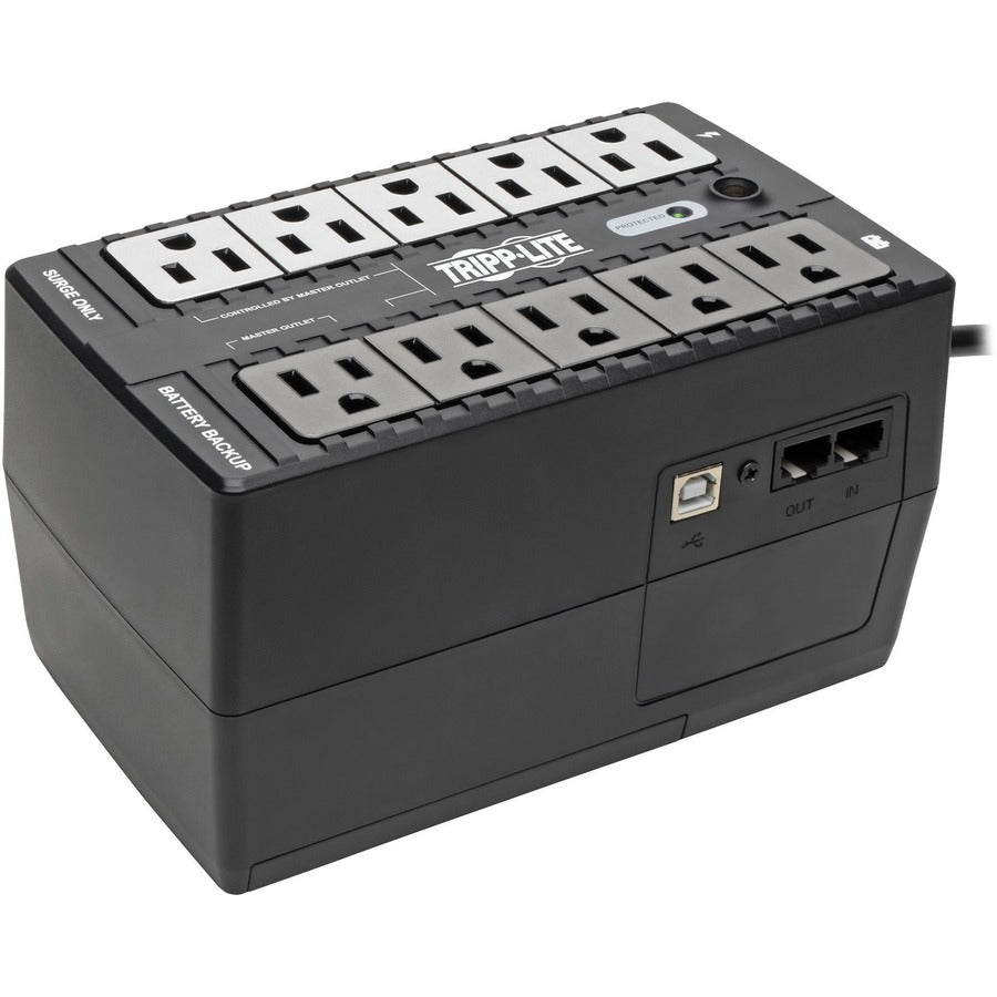 Tripp Lite series ECO550UPS 550VA Ultra-compact Desktop/Tower/Wall Mount UPS - Ultra-compact Desktop/Tower/Wall Mount - 6.50 Hour Recharge - 1.20 Minute Stand-by - 120 V AC Input - 110 V AC, 115 V AC, 120 V AC Output - Single Phase - Pure Sine Wave - U...
