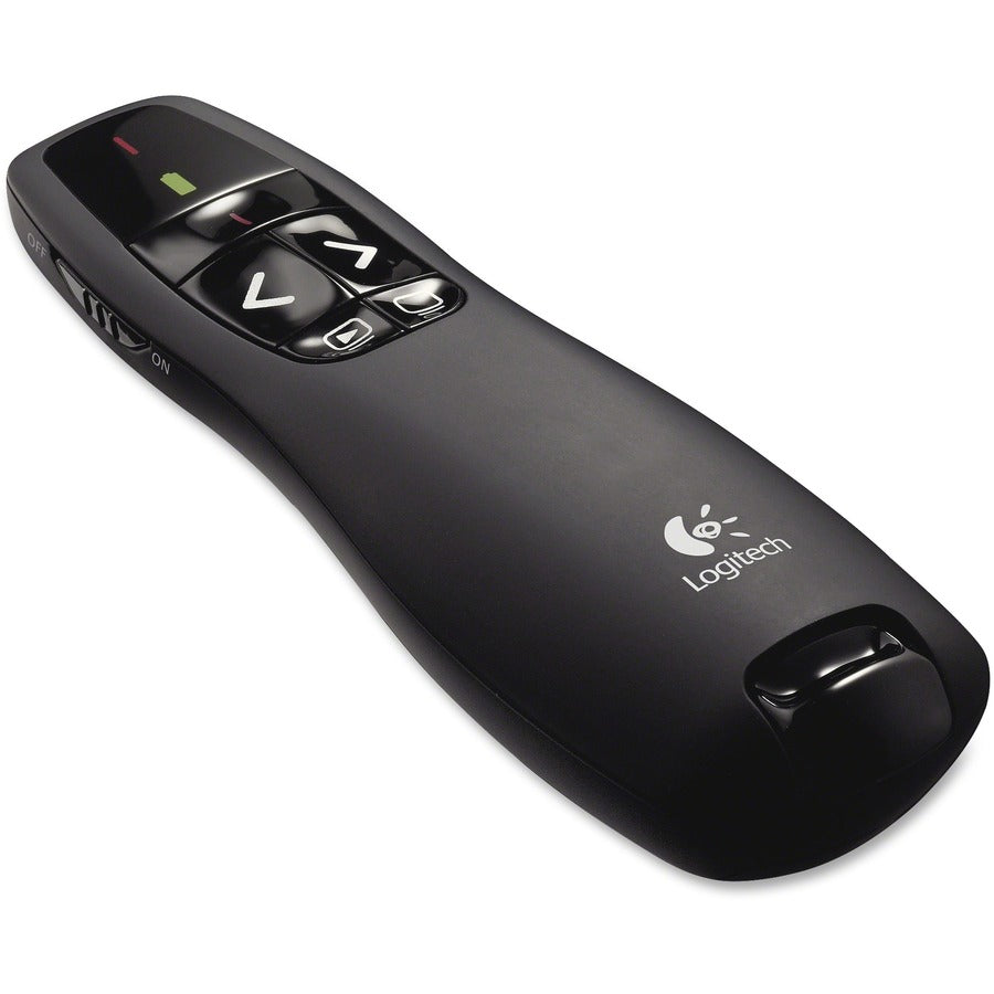 Logitech Wireless Presenter - Laser - Wireless - 49.21 ft - Radio Frequency - 2.40 GHz - Black - USB - 1 Each