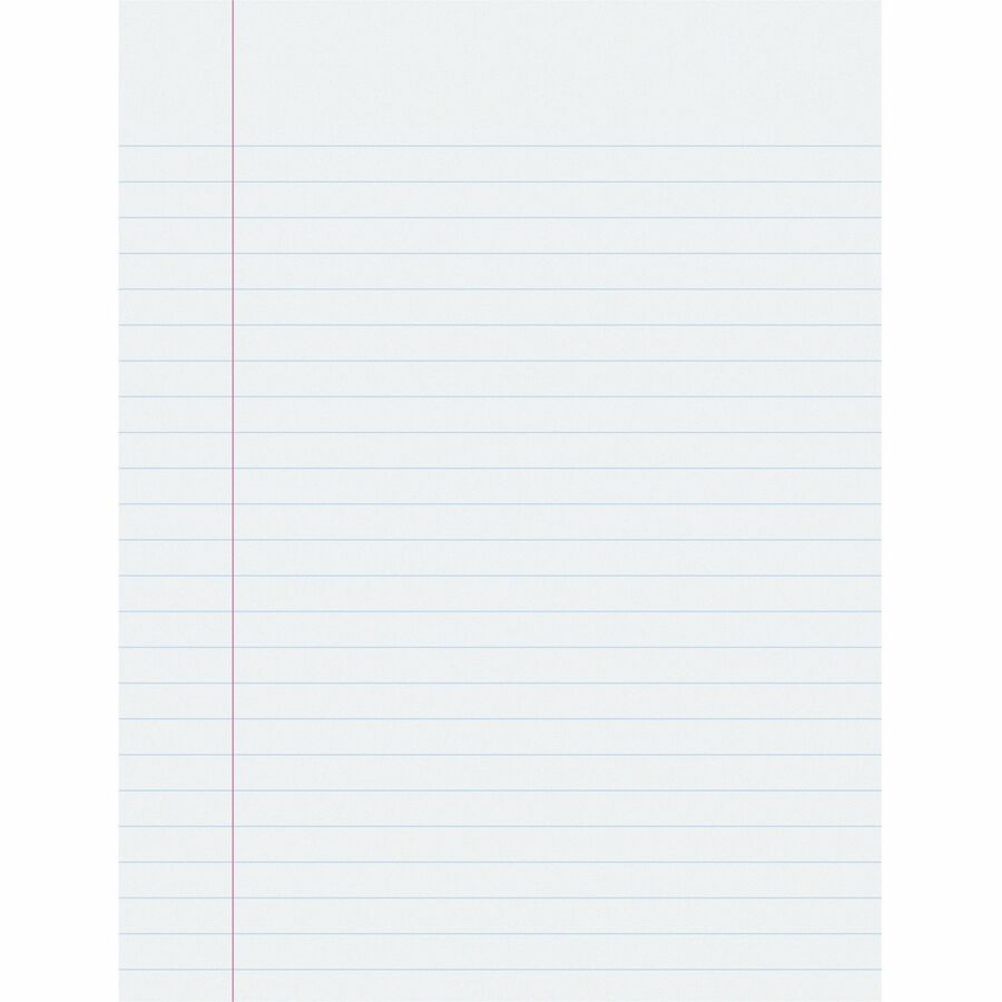Pacon Composition Paper - Government - Letter - 500 Sheets - Ruled Red Margin - 16 lb Basis Weight - Government-Letter - 8 1/2" x 11" Sheet Size - White Paper - 1 Ream