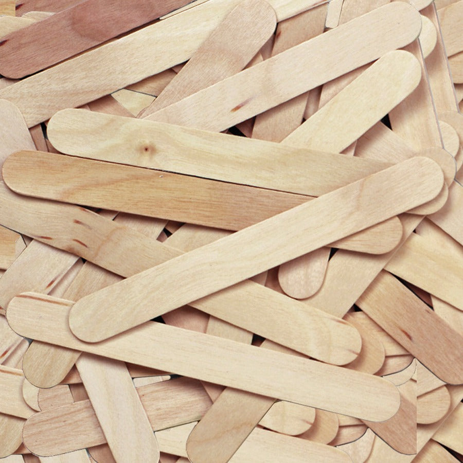 Creativity Street JumboCraft Sticks - Craft - 750 mil Thickness x 6" Length - Natural - Wood - 1 Box