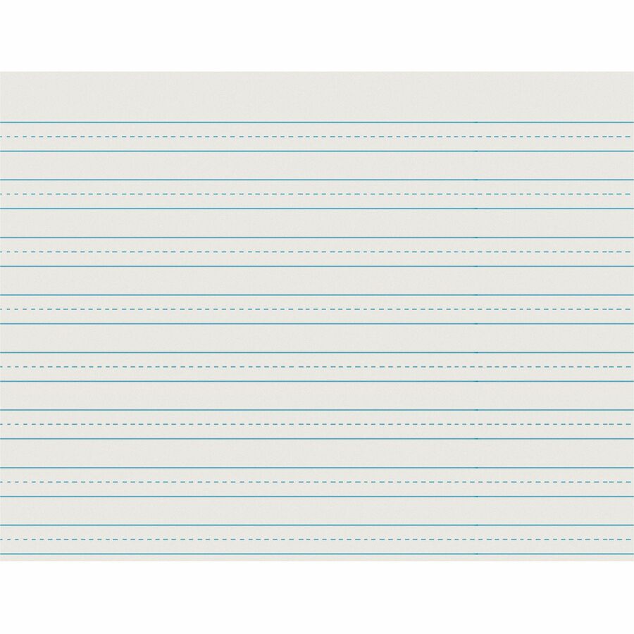 Pacon Skip - A - Line Ruled Newsprint - Letter - 500 Sheets - 0.50" Ruled - Letter - 11" x 8 1/2" Sheet Size - White Paper - 1 Ream