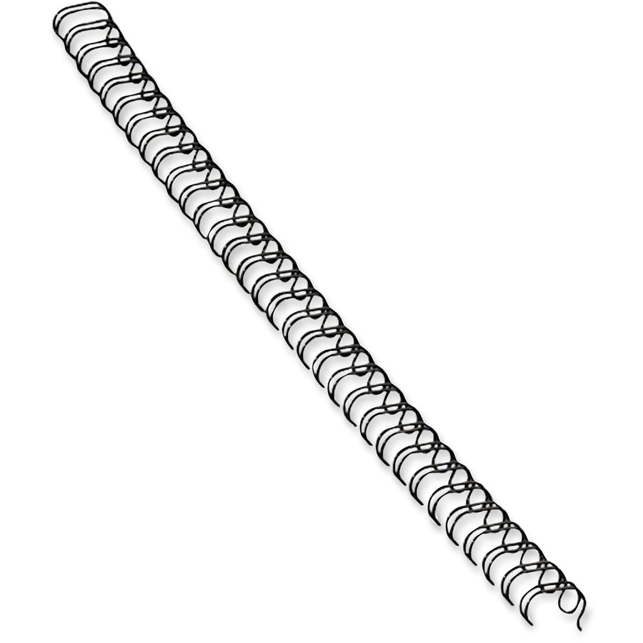 Fellowes Double-Loop Wire Binding Combs - 10.5" Height x 0.5" Width x 1" Depth - 0.56" Maximum Capacity - 130 x Sheet Capacity - Round - Black - 25 / Pack