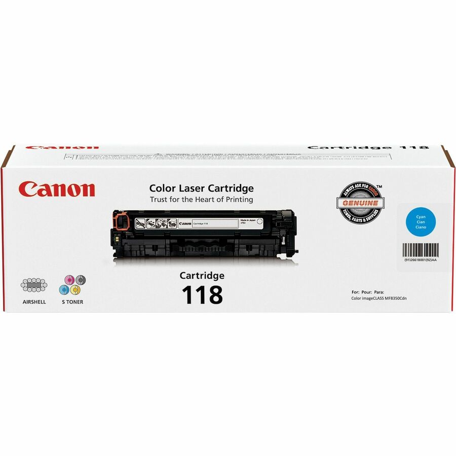 Canon Original Laser Toner Cartridge - Cyan - 1 Each - 2900 Pages