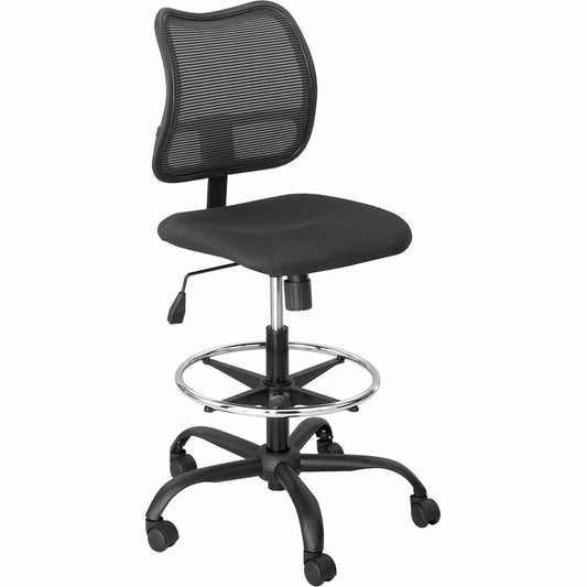 Safco Vue Extended Height Mesh Chair - Black Seat Color - Polyester Seat Material - Nylon Back Material - 5-star Base - Black - 1 Each
