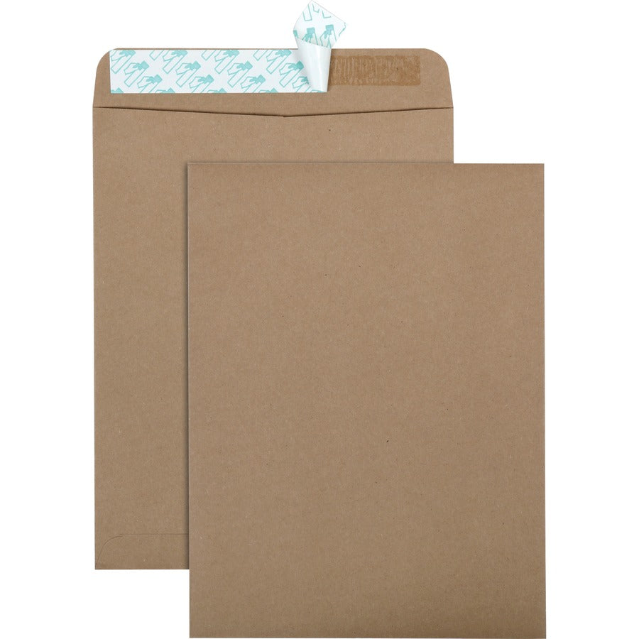 Quality Park 9 x 12 Catalog Mailing Envelopes with Redi-Strip&reg, Self-Seal Closure - Catalog - 9" Width x 12" Length - 24 lb - Peel & Seal - Kraft - 100 / Box