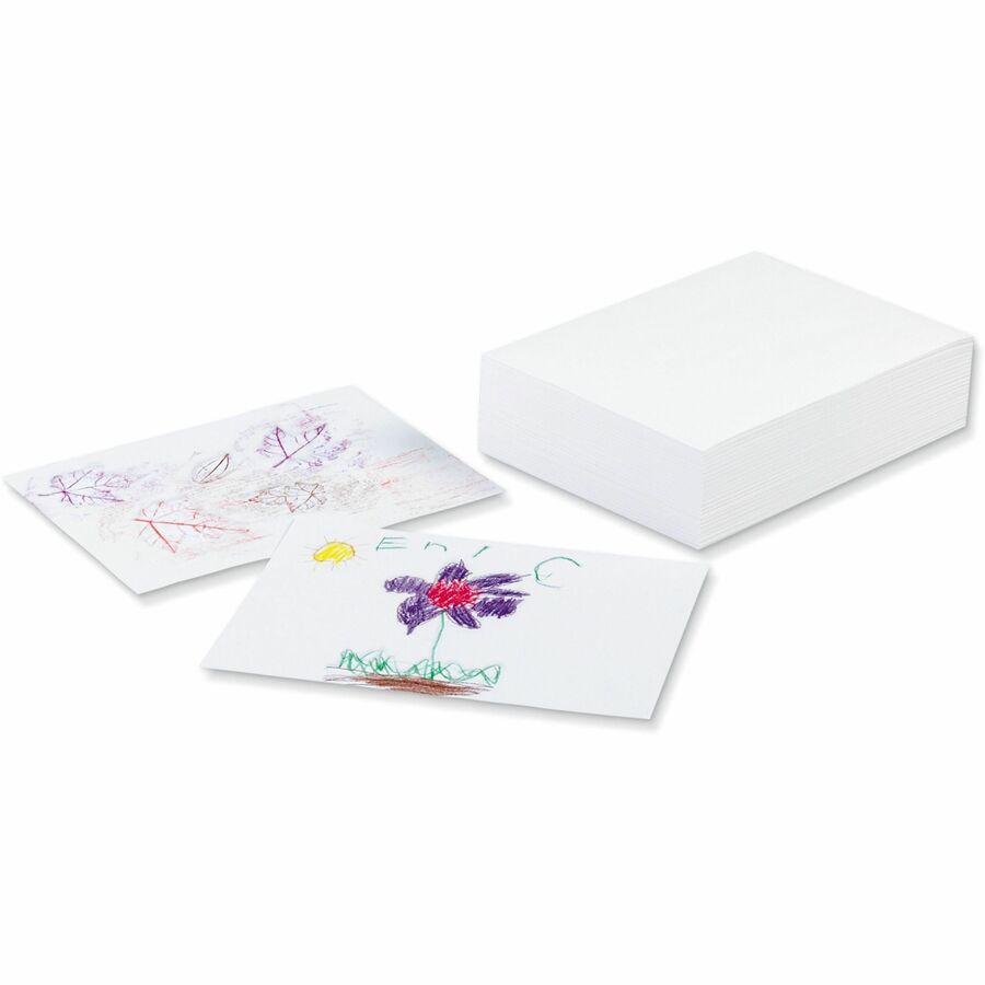 Ecology Recycled Medium-Weight Drawing Paper - 500 Sheets - Plain - 9" x 12" Sheet Size - White Paper - Acid-free, Chlorine-free - Recycled - 1 Ream
