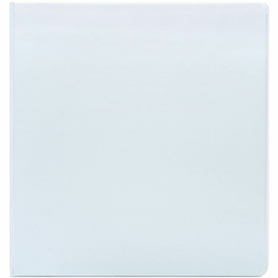 Business Source Round-ring View Binder - 1 1/2" Binder Capacity - Letter - 8 1/2" x 11" Sheet Size - 350 Sheet Capacity - Fastener: Round Ring - Pocket: 2, Internal - Polypropylene, Chipboard - White - Wrinkle-free, Gap-free Ring, Clear Overlay, Non Lo...