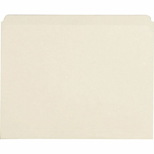 Business Source Straight Tab Cut Letter Recycled Top Tab File Folder - 8 1/2" x 11" - 3/4" Expansion - 11 pt. - Manila Paper - Manila - 10% Recycled - 100 / Box