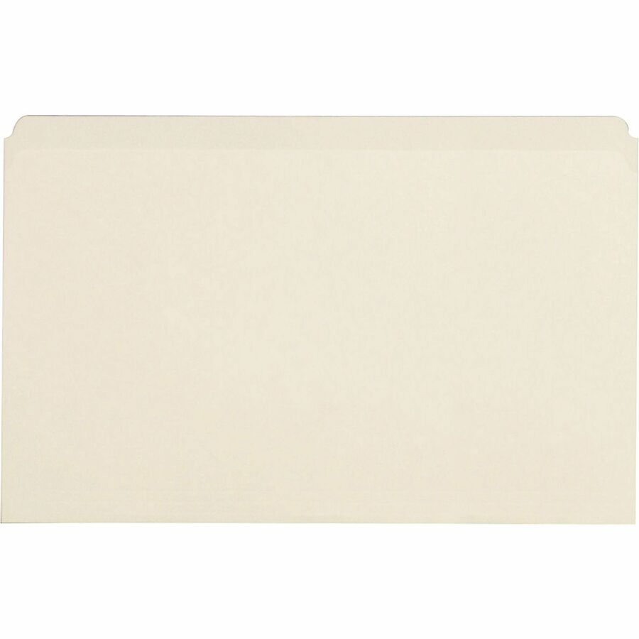 Business Source Straight Tab Cut Legal Recycled Top Tab File Folder - 8 1/2" x 14" - 10.5 pt. - Manila Paper - Manila - 10% Recycled - 100 / Box