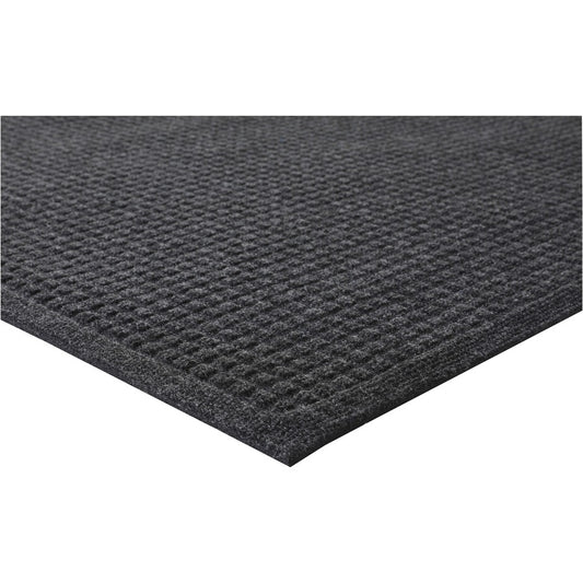 Genuine Joe EcoGuard Indoor Wiper Floor Mats - Indoor - 72" Length x 48" Width - Plastic, Rubber - Charcoal Gray - 1 Each