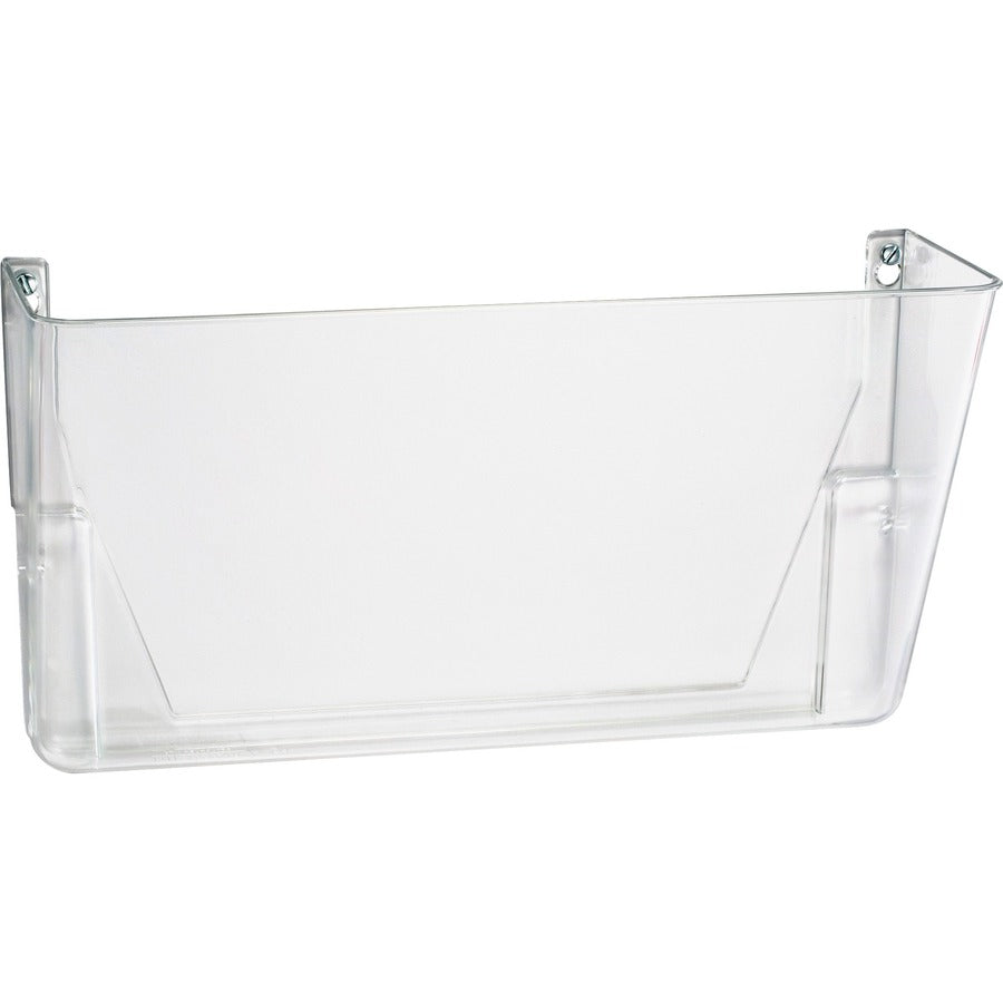 Officemate Mountable Wall File - 7" Height x 13" Width x 4.12" Depth - Clear - Plastic - 1 Each