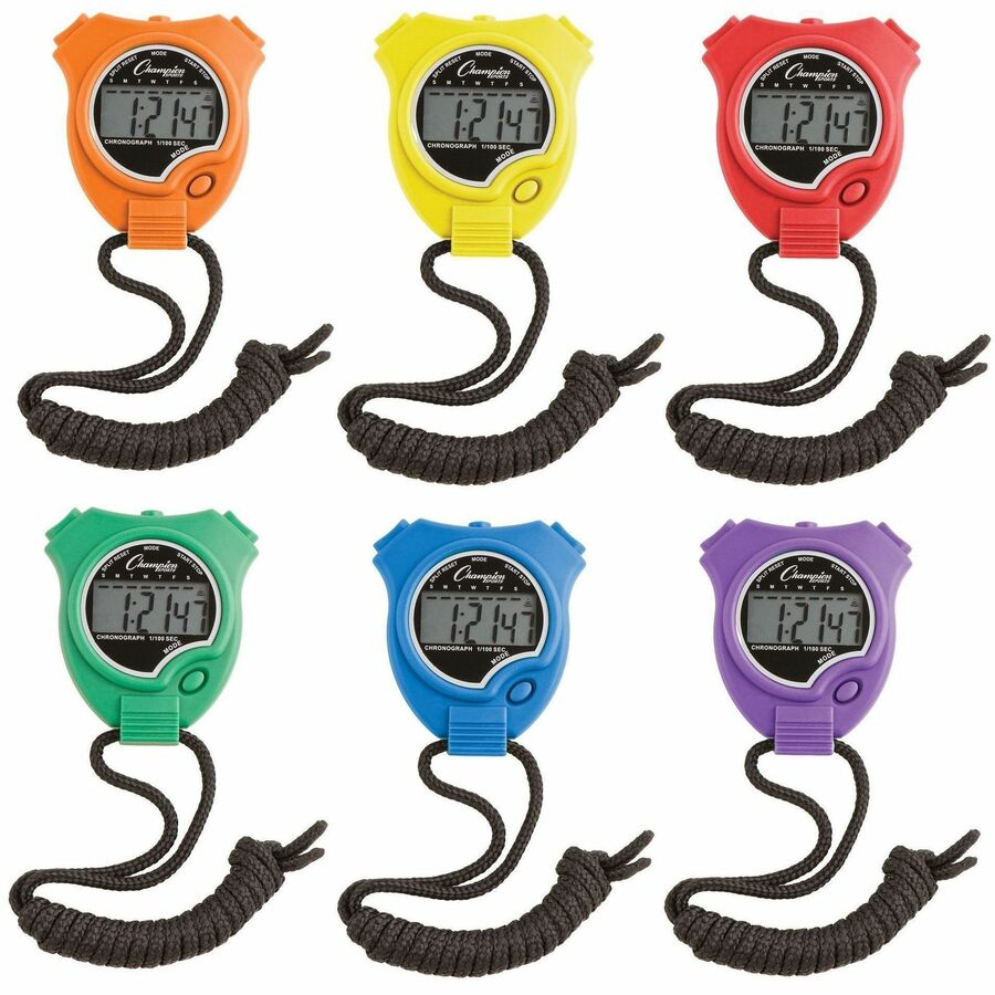 Champion Sports Stop Watch Set - Sports - Digital - Quartz - 6 / Set