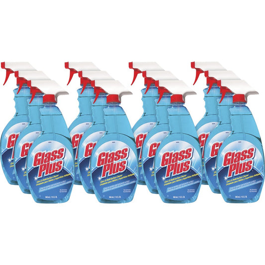 Diversey Glass Plus Multi-Surface Cleaner - For Multipurpose - 32 fl oz (1 quart) - Recommended For: Grime Remover, Soil Remover, Dirt Remover, Grease Remover - Non Ammoniated, Non-streaking, Scent-free - Blue Bottle - 12 / Carton