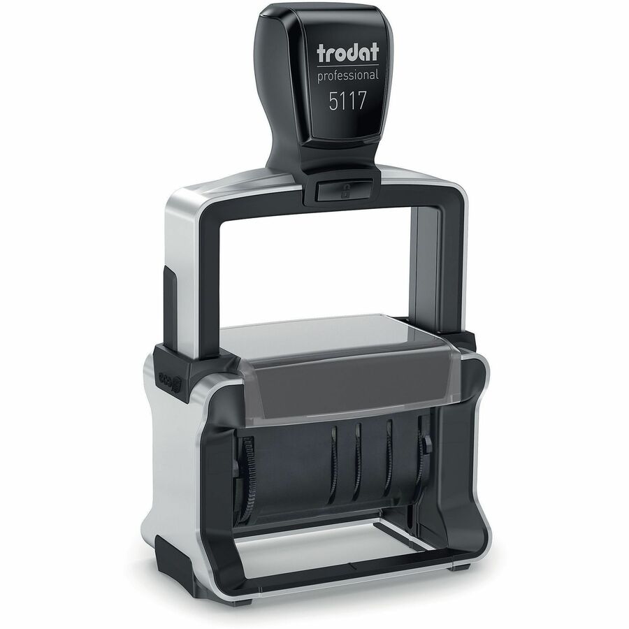 Trodat Professional 12 Message Date Stamp - Message Stamp - ANSWERED, BACKORDERED, CANCELLED, BILLED, RECEIVED, EMAILED, CHECKED, DELIVERED, ENTERED, PAID, SHIPPED, ... - 10000 Impression(s) - Black - 1 Each