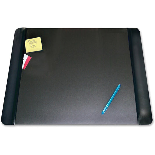 Artistic Matte Black Executive Desk Pad - Rectangular - 24" Width x 19" Depth - Foam Backing - Vinyl - Black