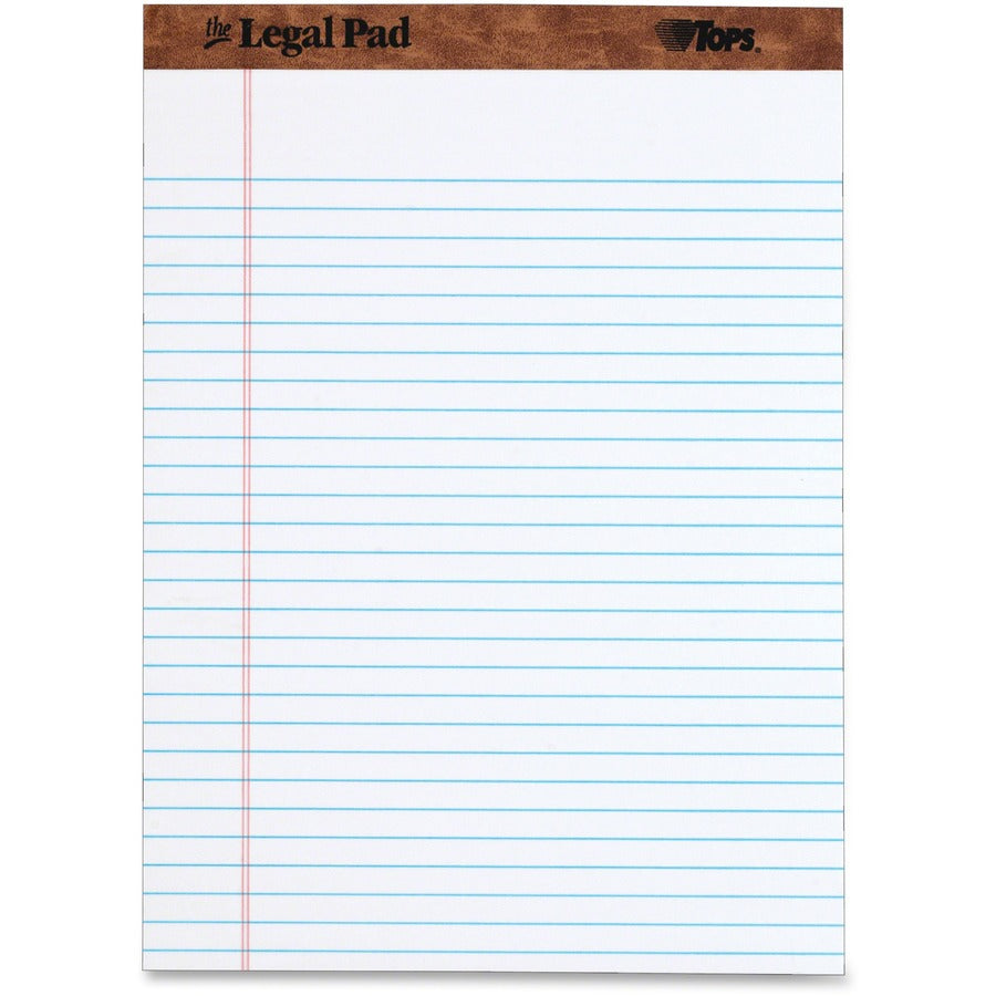 TOPS The Legal Pad - Letter - Letter - 8 1/2" x 11" Sheet Size - White Paper - 1 Each