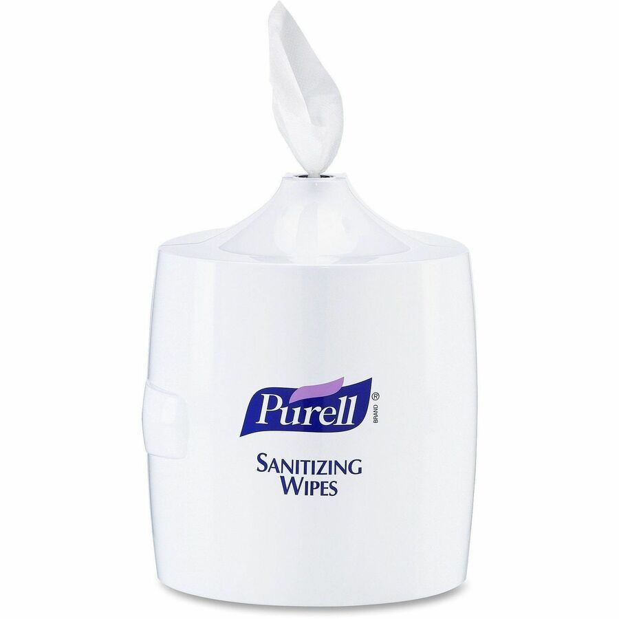 PURELL&reg, Sanitizing Wipes Wall Mount Dispenser - 1200 x Wipe - Plastic - White - Durable - 1 Each