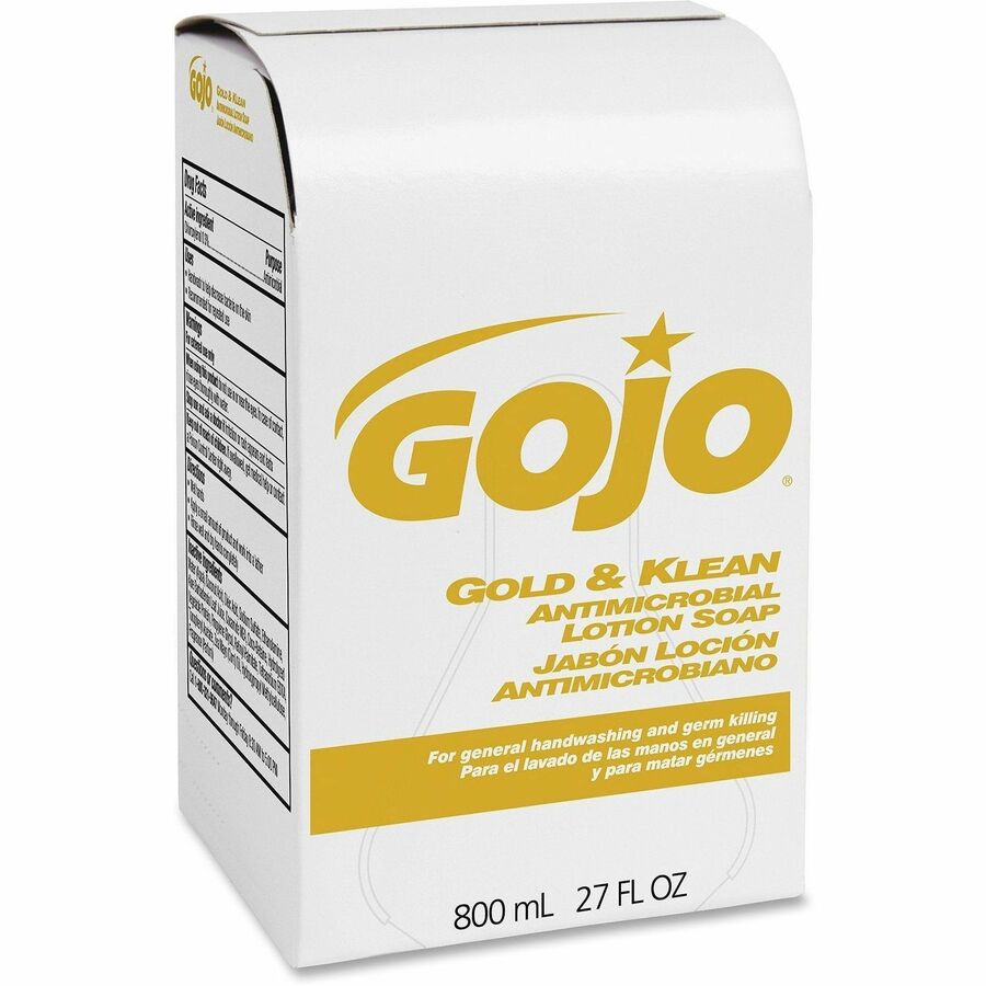 Gojo&reg, Gold & Klean Antimicrobial Lotion Soap - Fresh Scent - 27.05 fl oz - Bacteria Remover, Dirt Remover, Kill Germs, Residue - Hand - Antibacterial - Leak Proof, Bio-based, Non-clog - 1 Each
