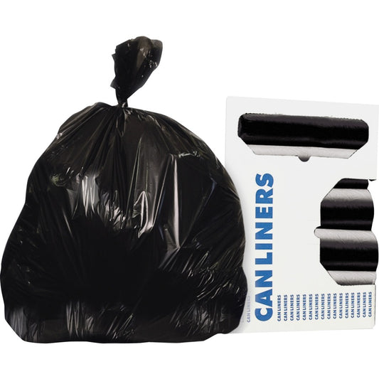 Heritage AccuFit 1.3mil Black Can Liners - 44 gal/75 lb Capacity - 50" Length x 37" Width x 1.30 mil (33 Micron) Thickness - Black - Can - 20/Roll - 5 / Carton