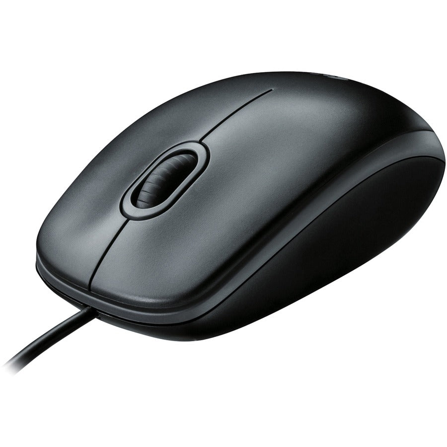 Logitech B100 Optical Mouse Medium - Optical - Cable - Black - USB - 800 dpi - Scroll Wheel - 3 Button(s) - Symmetrical - 1 Each