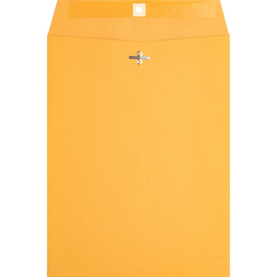 Business Source Heavy-duty Clasp Envelopes - Clasp - #90 - 9" Width x 12" Length - 28 lb - Clasp - Kraft - Kraft - 100 / Box