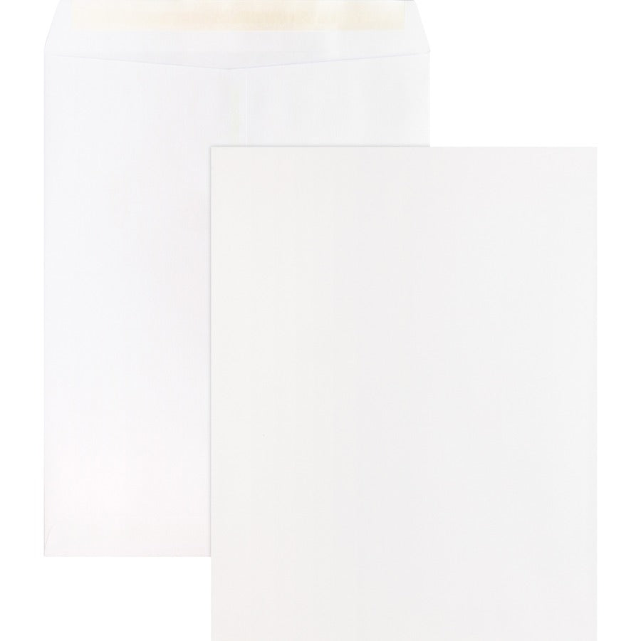 Business Source Self Sealing Catalog Envelopes - Catalog - 10" Width x 13" Length - 28 lb - Peel & Seal - White - Wove - 100 / Box