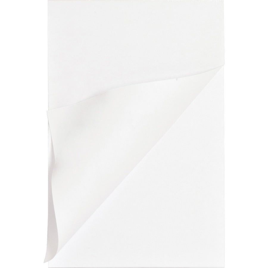 Business Source Plain Memo Pads - 100 Sheets - Plain - Glue - 16 lb Basis Weight - 5" x 8" Sheet Size - White Paper - 1 Dozen