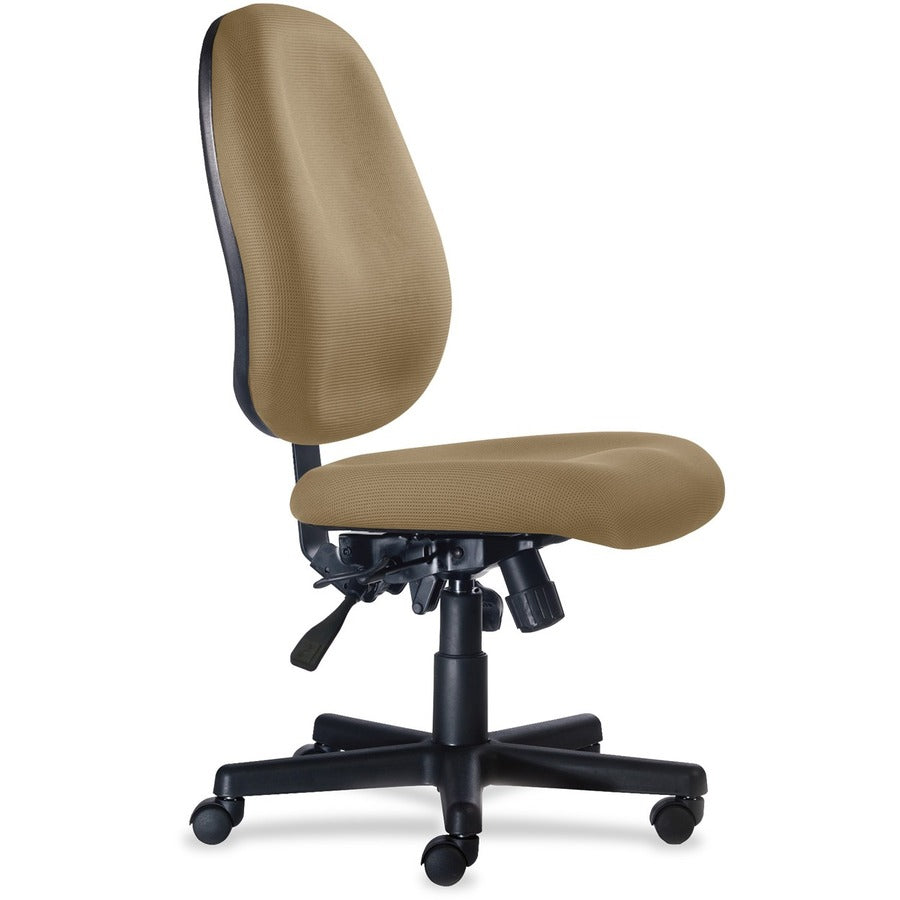 9 to 5 Seating Agent 1660 Armless Mid-Back Task Chair - Champagne Seat Color - Polyester Seat Material - Acrylic Back Material - 5-star Base - 1 Each