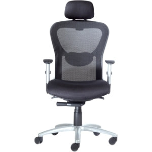 9 to 5 Seating Strata 1580 High-Back Mesh Task Chair with Headrest - Champagne Seat Color - Polyester Seat Material - Acrylic Back Material - 1 Each
