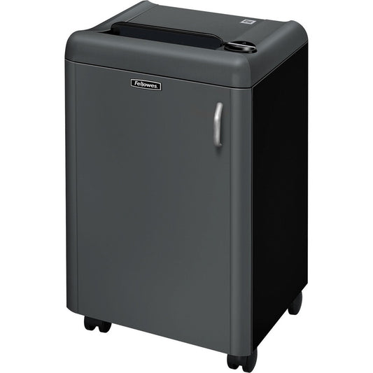 Fellowes Fortishred HS-440 DIN P-7 High-Security Shredder - Cross Cut - 4 Per Pass - for shredding Paper - 0.031" x 0.187" Shred Size - P-7 - 14 ft/min - 9.50" Throat - 9.25 gal Wastebin Capacity - Black, Gray - TAA Compliant