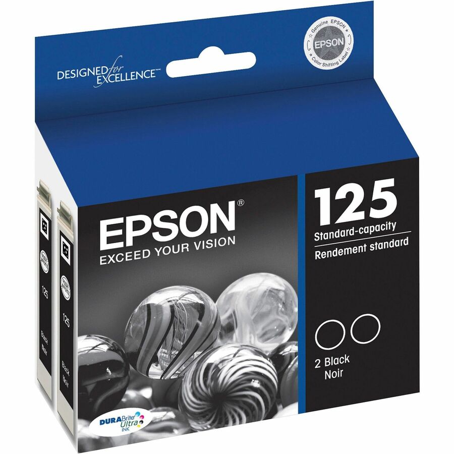 Epson DURABrite 125 Original Inkjet Ink Cartridge - Black - 2 / Pack - 230 Pages