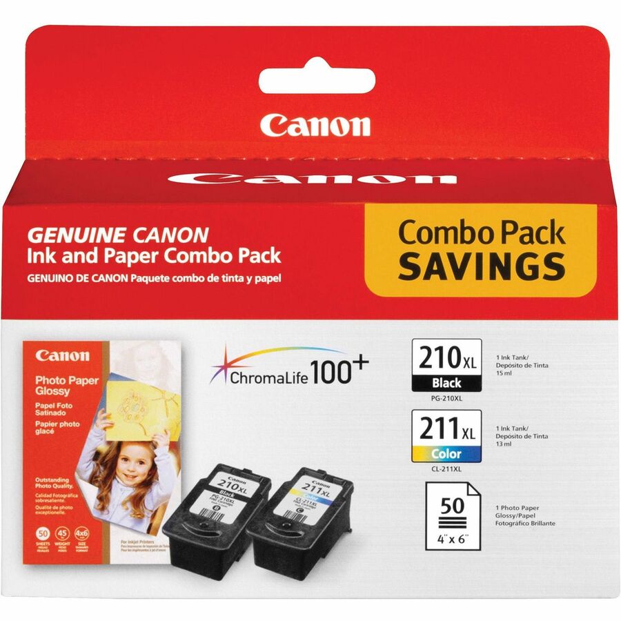 Canon PG210/CL211 Original Inkjet Ink Cartridge - Color, Black - 1 Pack