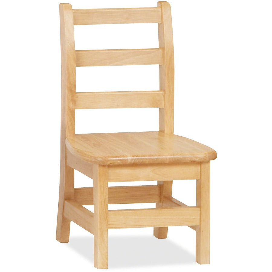 Jonti-Craft KYDZ Ladderback Chair - Maple Seat Color - Solid Hardwood Seat Material - Maple Back Color - Solid Hardwood Back Material - Four-legged Base - Plastic - 1 Each