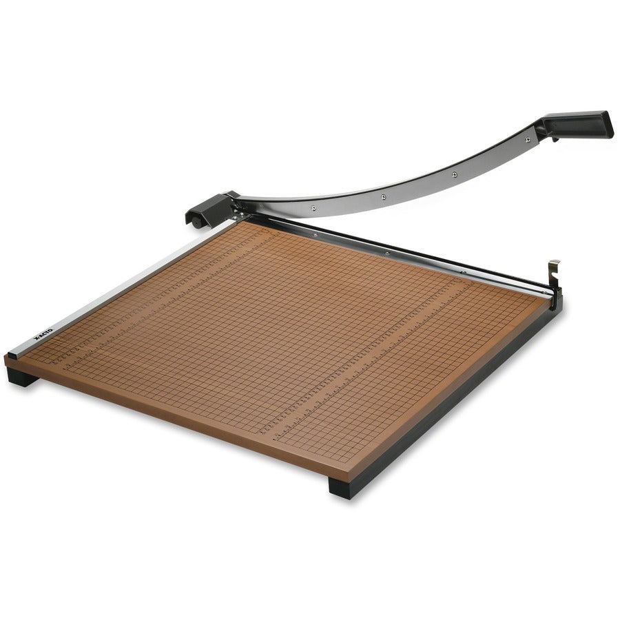 X-Acto Commercial Grade Square Guillotine Cutter - 20 Sheet Cutting Capacity - 18" Cutting Length - 24" Height x 24" Width - Accurate Cutting/Trimming, Durable, Safety Guard, Self-sharpening, Heavy Duty - Solid Wood, Steel - Gray - 1 Each