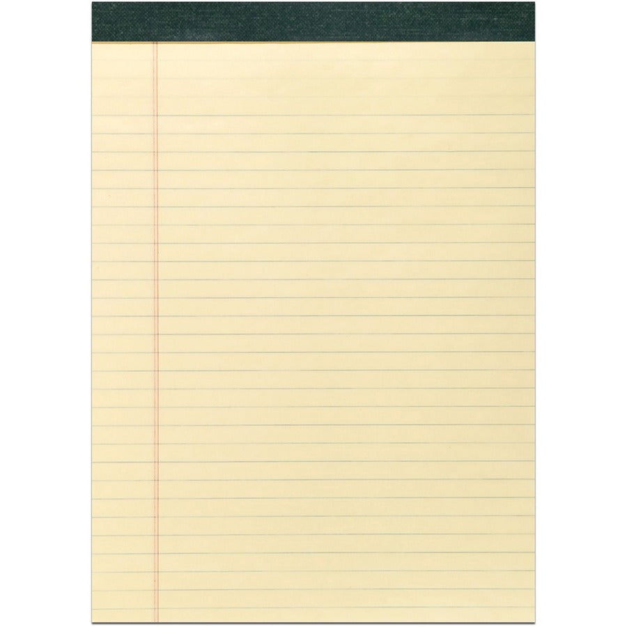 Roaring Spring Recycled Legal Pad - 40 Sheets - 80 Pages - Printed - Stapled/Tapebound - Both Side Ruling Surface - Wide Ruled Front Ruling - 0.34" Ruled - Double Line Red Margin - 15 lb Basis Weight - 56 g/m², Grammage - 11 3/4" x 8 1/2" Sheet Siz...