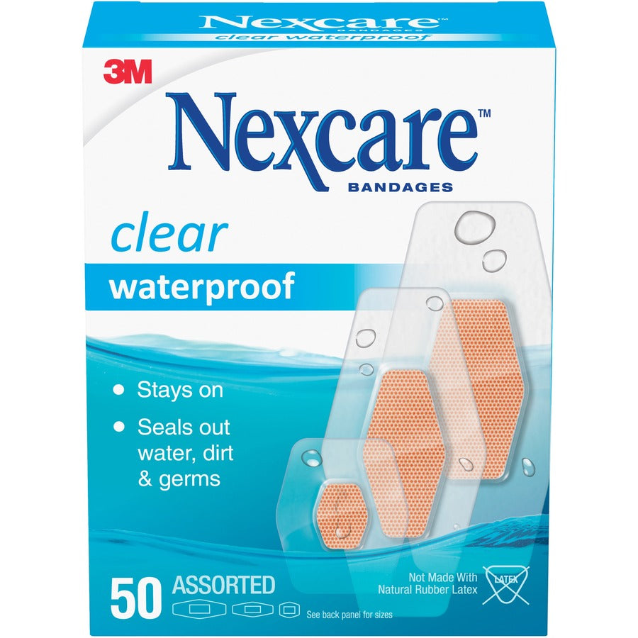 Nexcare Waterproof Bandages - Clear - 1 Box