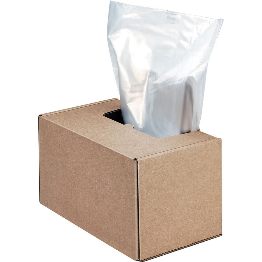 Fellowes Fortishred/High Security Shredder Waste Bags - 50 gal - 50" Height x 42" Width x 42.5" Depth - Plastic - Clear - 1 Carton