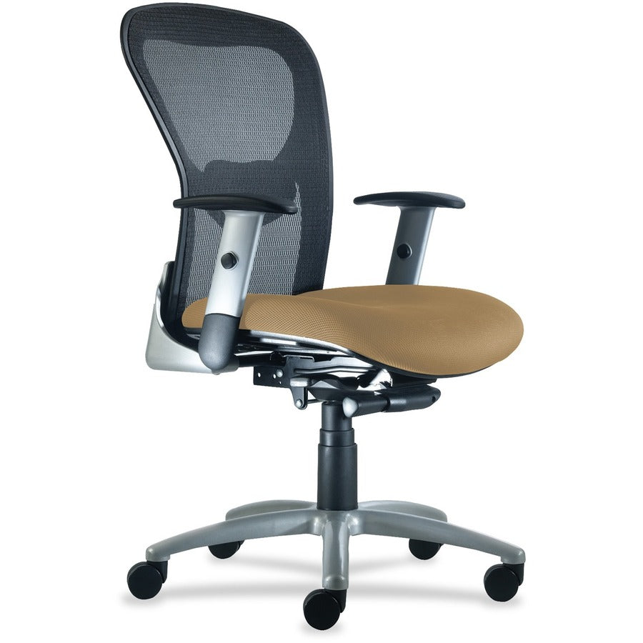 9 to 5 Seating Strata 1560 Mid Back Management Chair - Champagne Seat Color - Polyester Seat Material - 5-star Base - 1 Each