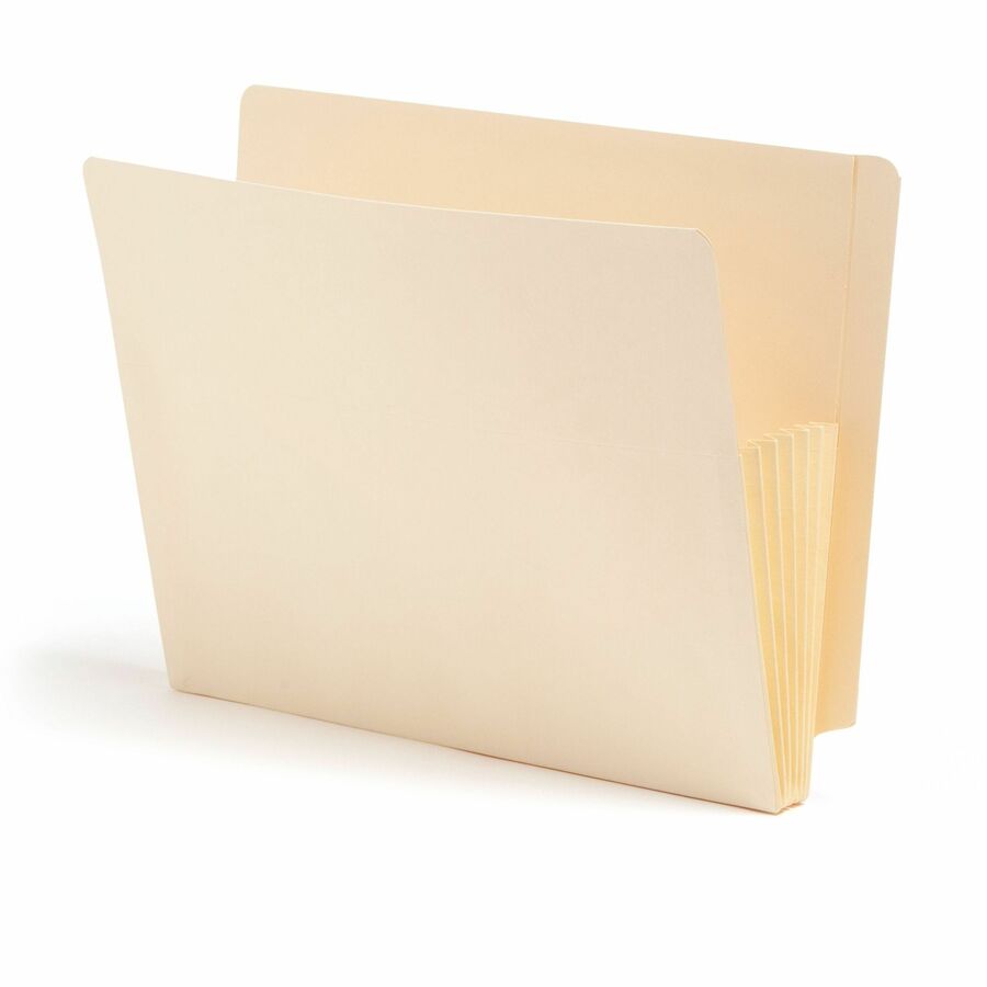 Smead Letter Recycled File Pocket - 8 1/2" x 11" - 5 1/4" Expansion - 2 Plys - Manila - Reinforced Tab, Tear Resistant Gusset - 10% Recycled - 10 / Box