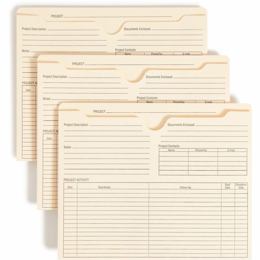 Smead Straight Tab Cut Letter Recycled File Jacket - 8 1/2" x 11" - 2" Expansion - Top Tab Location - 11 pt. - 2 Plys - Manila - Reinforced Tab, Slip Resistant - 10% Recycled - 50 / Box