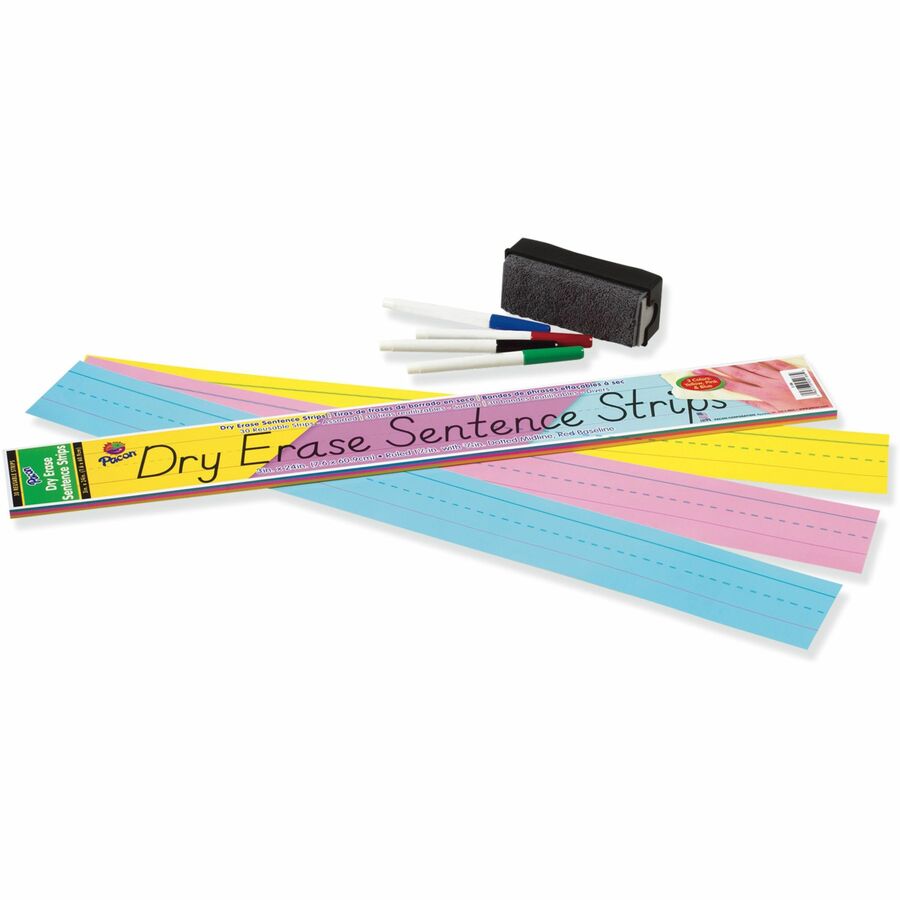 Pacon&reg, Dry Erase Sentence Strips - 30 / Pack