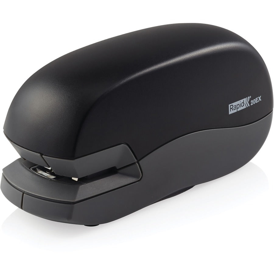 Rapid Fixativ 20EX Personal Dual Electric Stapler - Staples Upto 20 Sheet - Holds Upto 105 Staple - Half Strip - Staple Size: 0.25" - 0.37" Throat Depth - Silver - Rubber - 1 Each