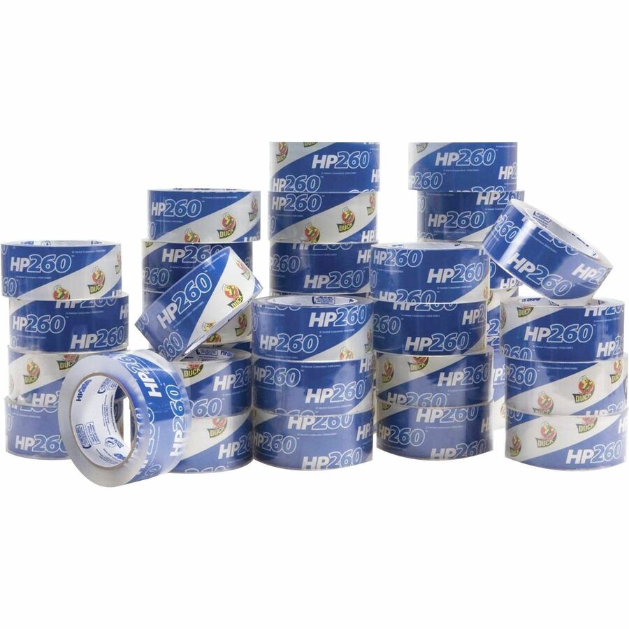 Duck Brand HP260 Packing Tape - 60 yd Length x 1.88" Width - 3" Core - Clear - 3.10 mil - Acrylic Backing - UV Resistant - For Packing, Shipping, Mailing - 1 Carton
