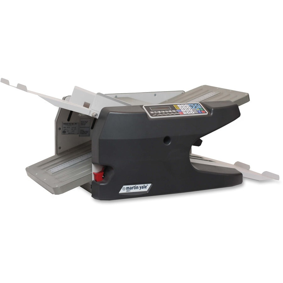 Martin Yale Premier SmartFold Electronic Folding Machine - 15000 Sheets/Hour - Z Fold, Double Parallel Fold, Half-fold, Gate Fold, Engineering Fold (AKA short Z), Letter Fold - Charcoal - 1 Each