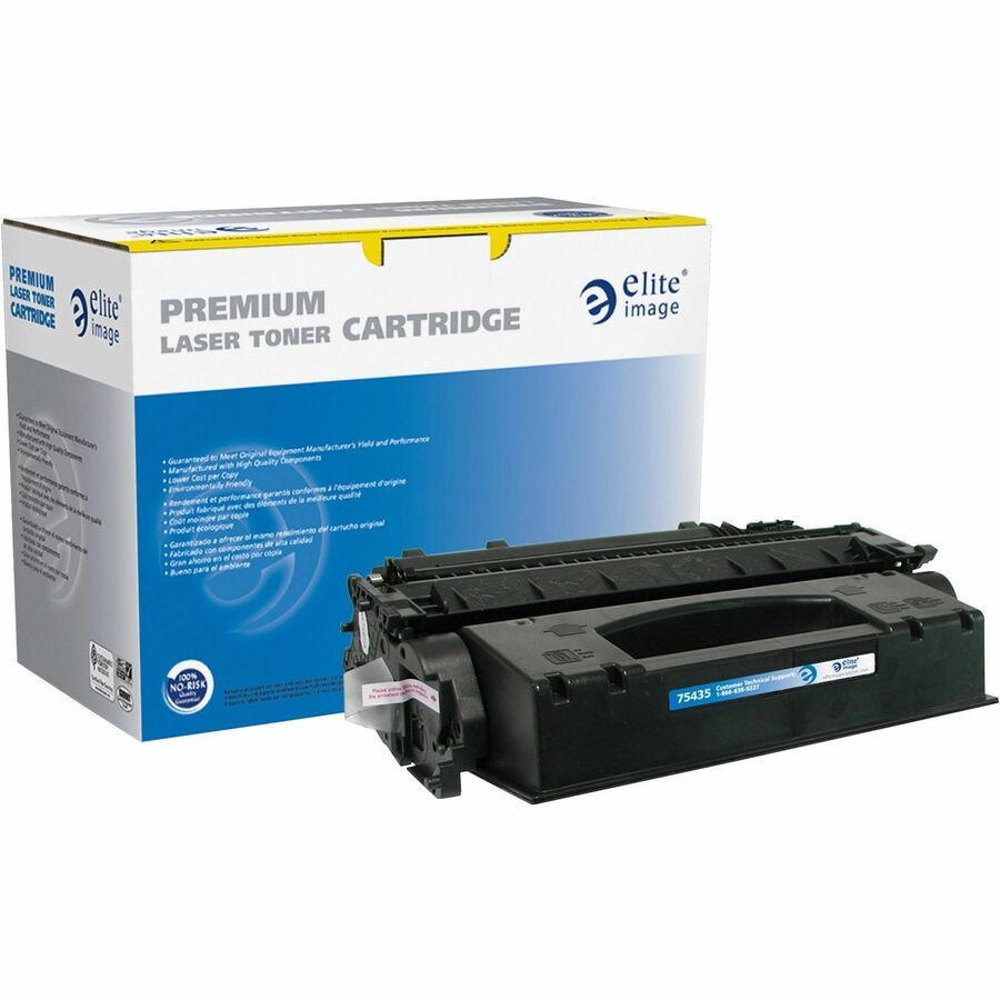 Elite Image Remanufactured Laser Toner Cartridge 05X (CE505X) - Black - 1 Each - 6500 Pages