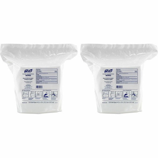 PURELL, Sanitizing Wipes - WhitePack - 1200/Pack - 2 / Carton