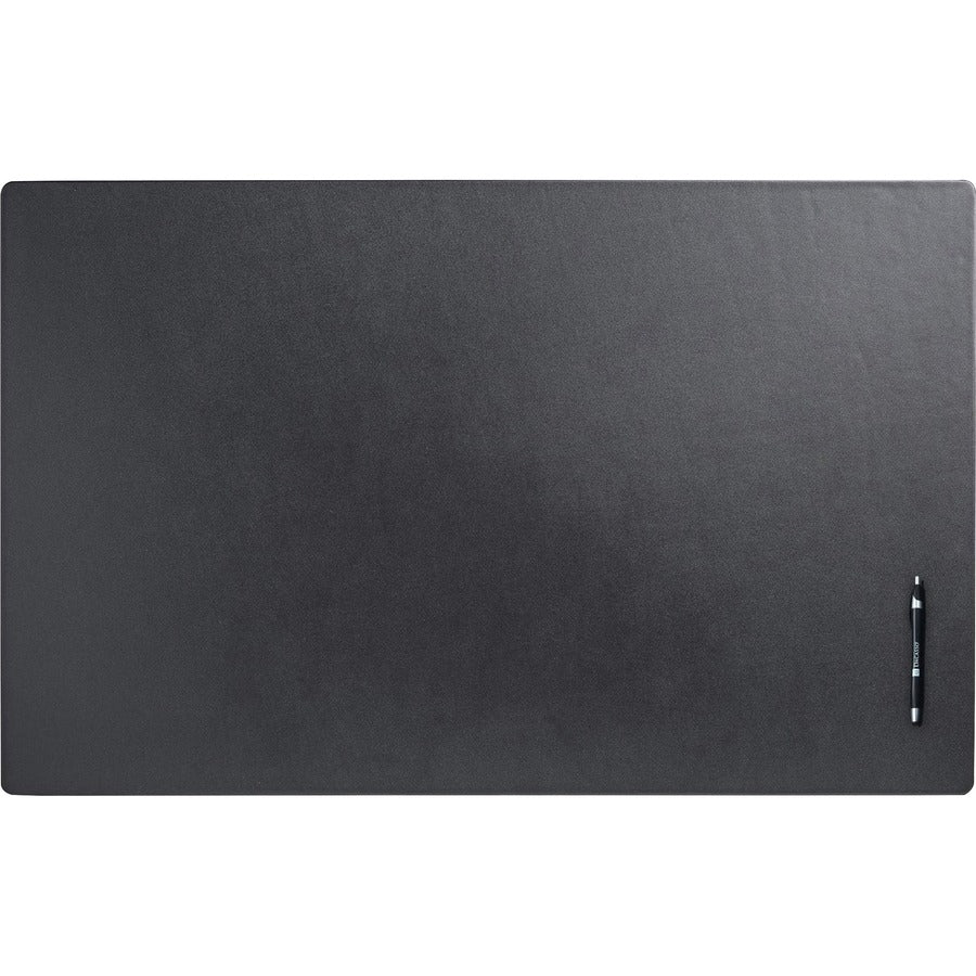 Dacasso Leather Desk Mat - Rectangular - 38" Width x 24" Depth - Felt Backing - Top Grain Leather - Black