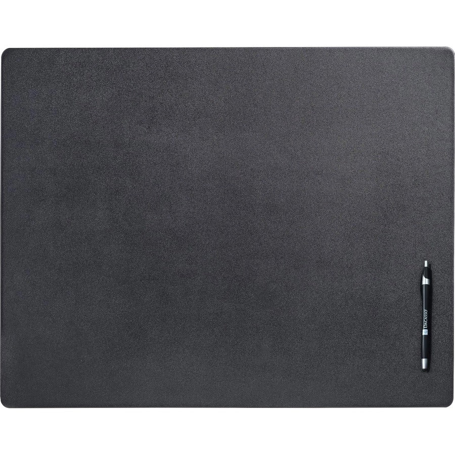 Dacasso Leather Desk Mat - Rectangular - 24" Width x 19" Depth - Felt Backing - Top Grain Leather - Black