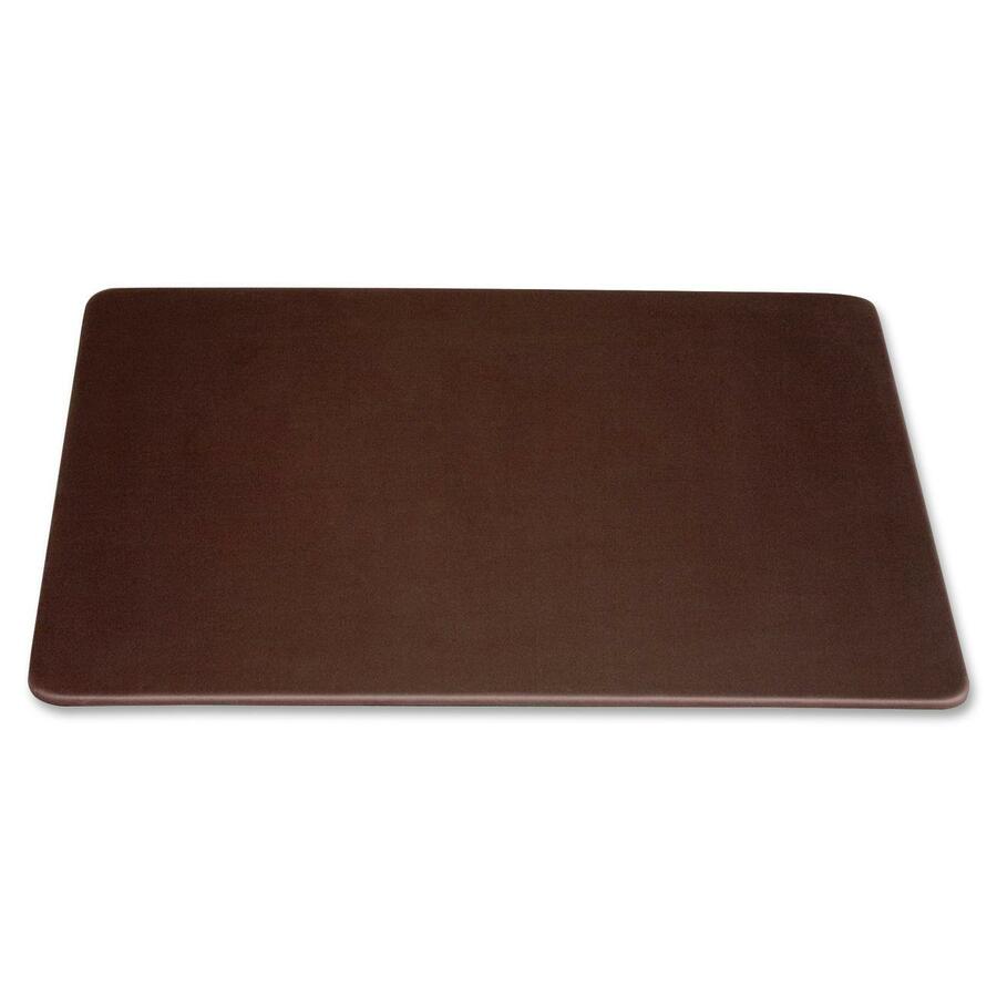 Dacasso Leatherette Conference Table Pad - Rectangular - 17" Width x 14" Depth - Felt Backing - Leatherette - Chocolate Brown