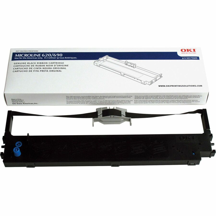 Oki Dot Matrix Ribbon Cartridge - Black - 1 Each - 8 Million Characters